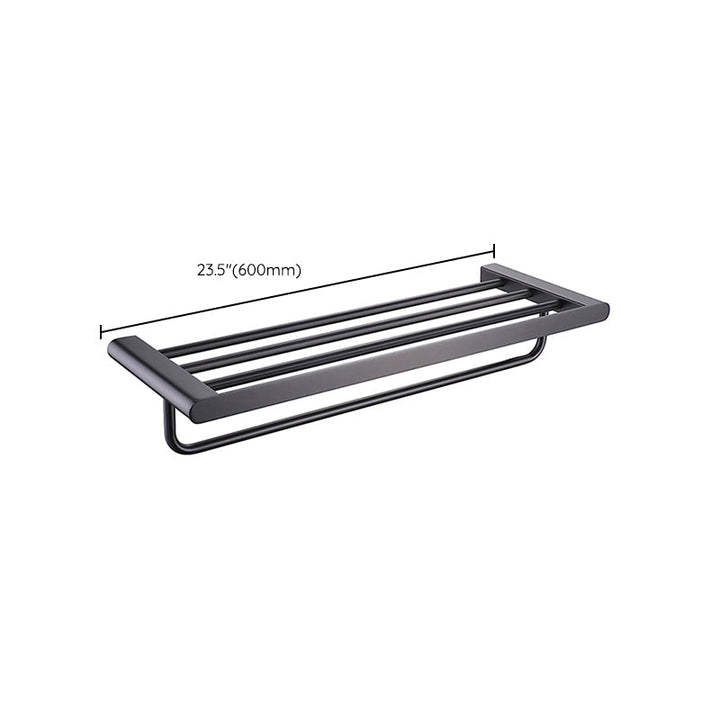 Lisslune | Dark Gray Modern Bathroom Accessory Set Stainless Steel Bathroom Accessory Set