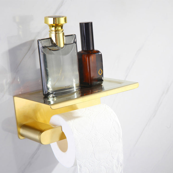 Lisslune | Modern Bathroom Hardware Set Gold Towel Bar Bath Hardware Set