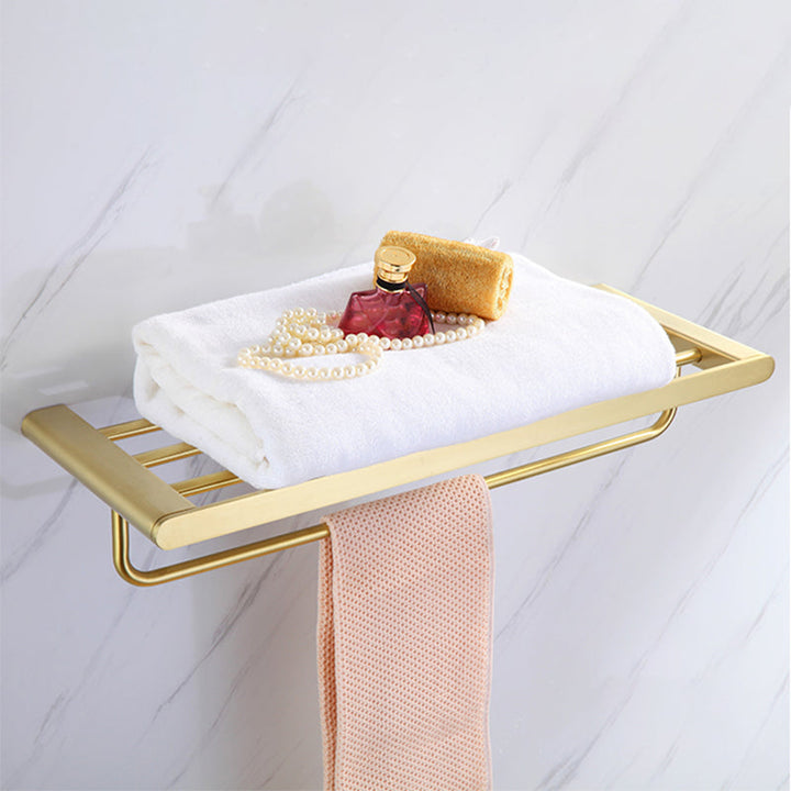 Lisslune | Modern Bathroom Hardware Set Gold Towel Bar Bath Hardware Set