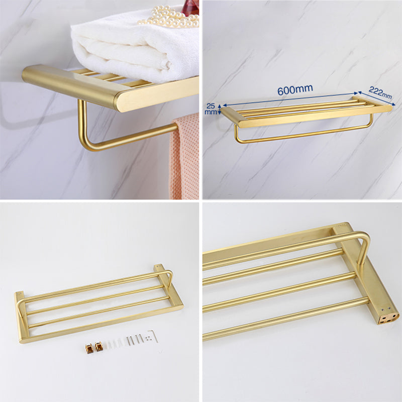 Lisslune | Modern Bathroom Hardware Set Gold Towel Bar Bath Hardware Set