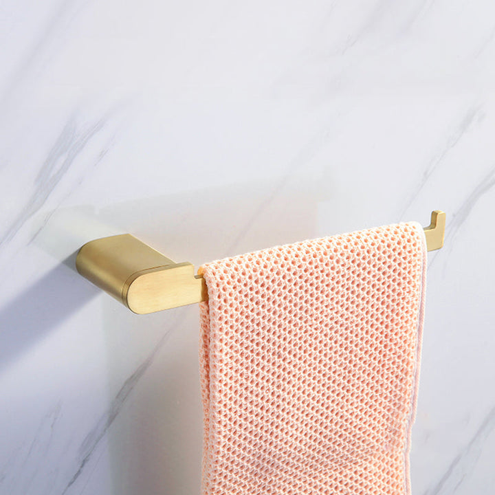Lisslune | Modern Bathroom Hardware Set Gold Towel Bar Bath Hardware Set