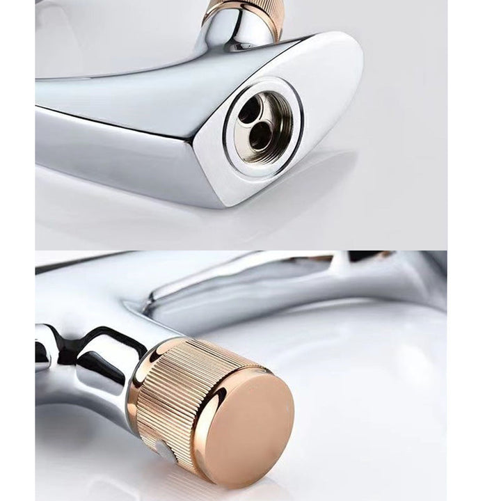 Lisslune | Modern center connection faucets single lever faucets with waterfall spout