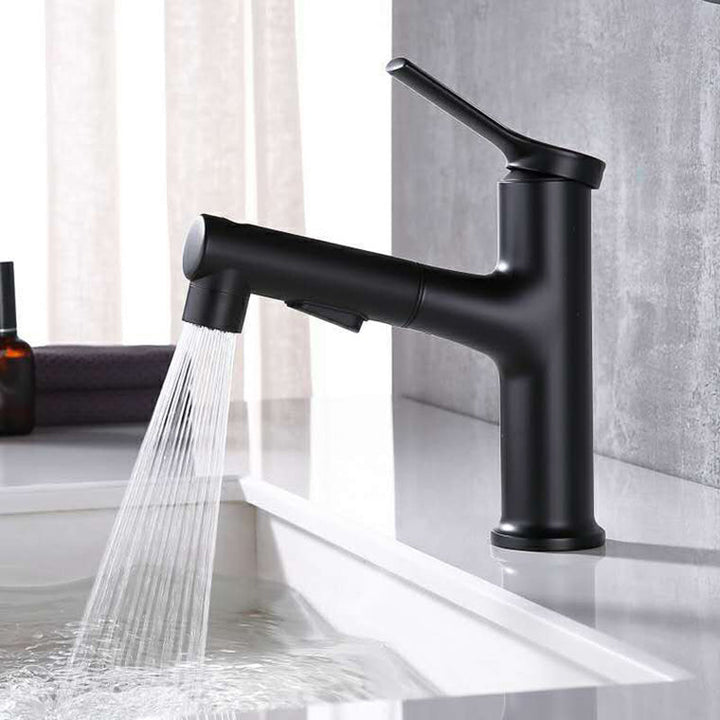 Lisslune | Contemporary Sink Faucet Plian Low Arc Center Set Bathroom Faucet