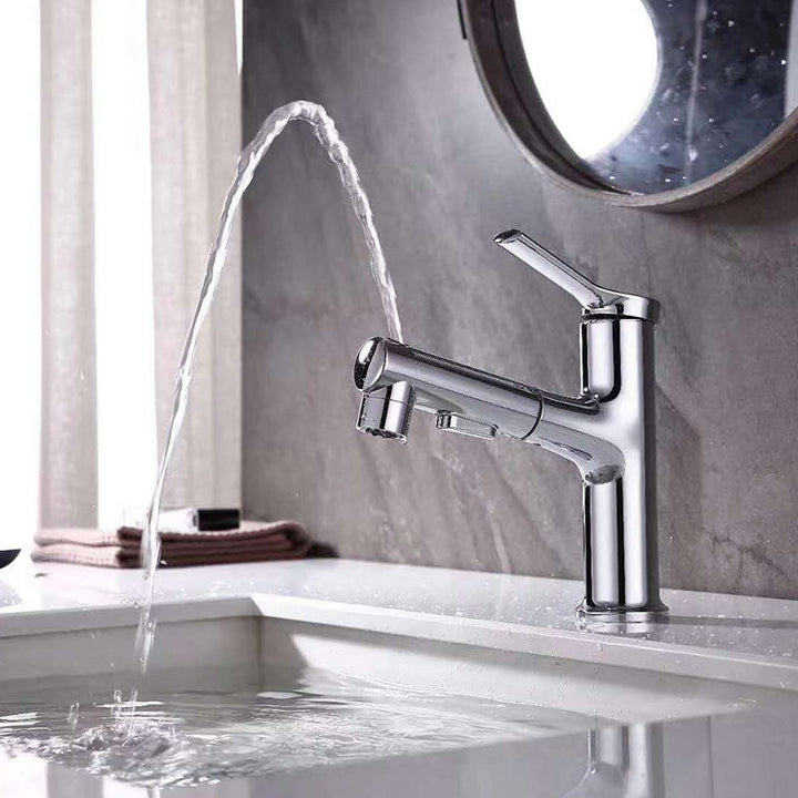 Lisslune | Contemporary Sink Faucet Plian Low Arc Center Set Bathroom Faucet