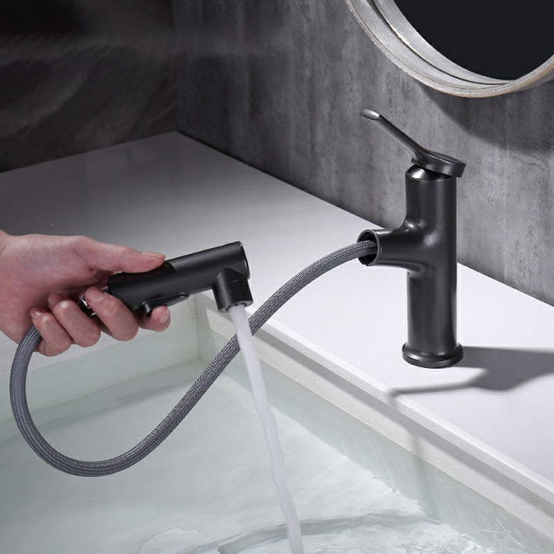 Lisslune | Contemporary Sink Faucet Plian Low Arc Center-Set Bathroom Faucet