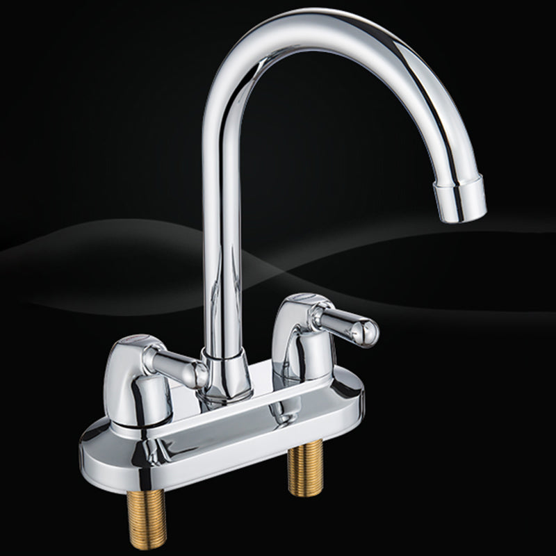 Lisslune | 2-Handle Modern Vessel Sink Faucet Three-Way Bathroom Faucet