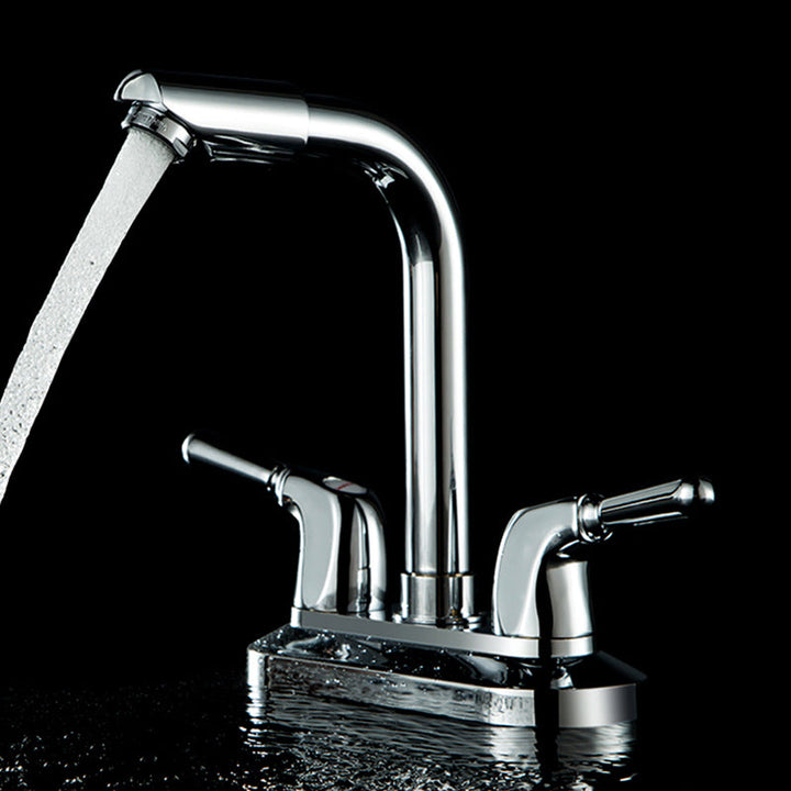 Lisslune | 2-Handle Modern Vessel Sink Faucet Three-Way Bathroom Faucet