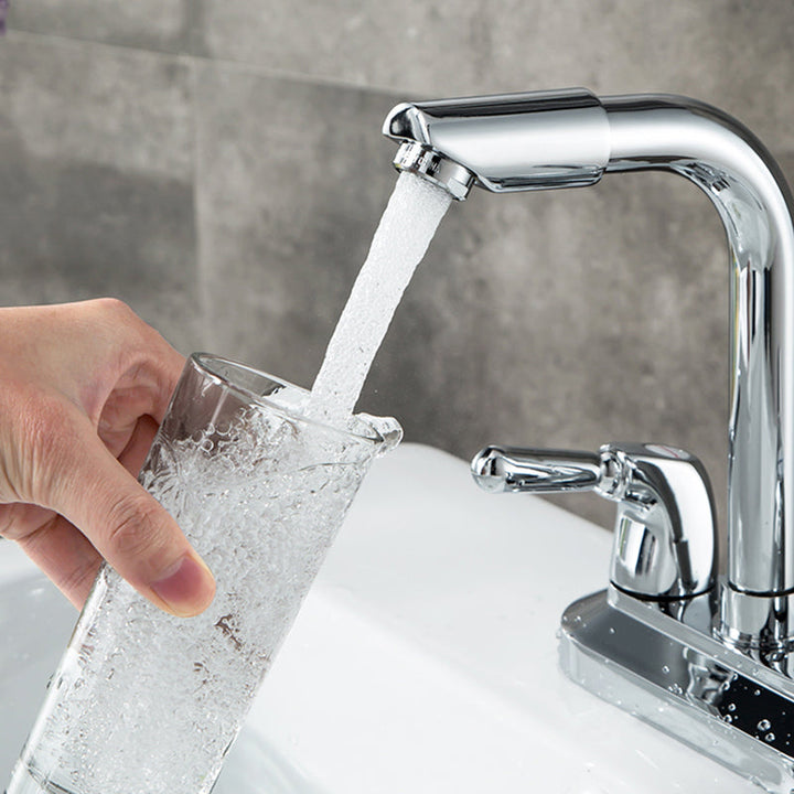 Lisslune | 2-Handle Modern Vessel Sink Faucet Three-Way Bathroom Faucet