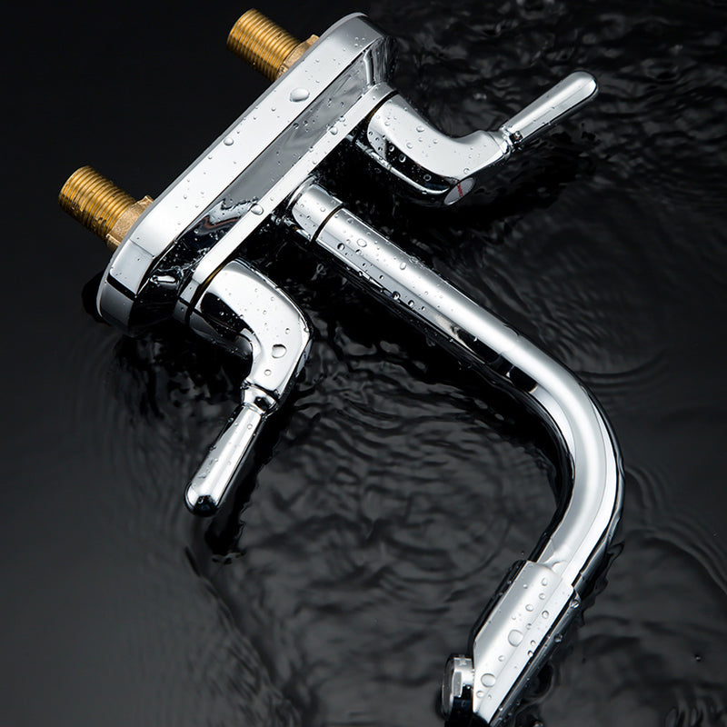 Lisslune | 2-Handle Modern Vessel Sink Faucet Three-Way Bathroom Faucet