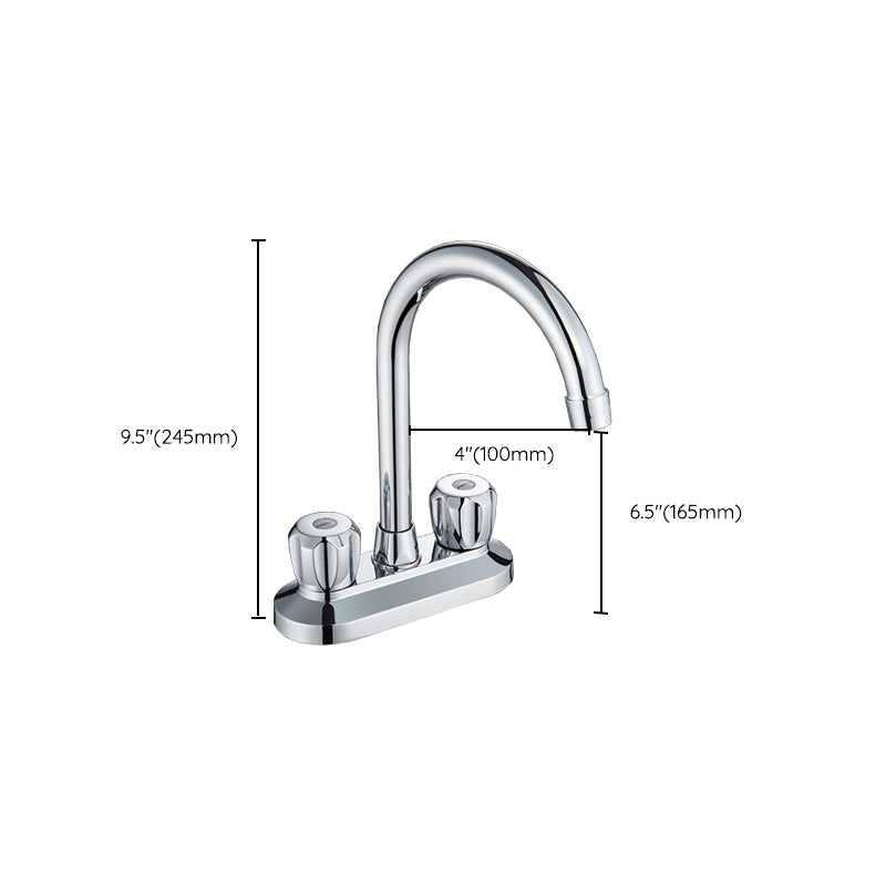 Lisslune | 2-Handle Modern Vessel Sink Faucet Three-Way Bathroom Faucet