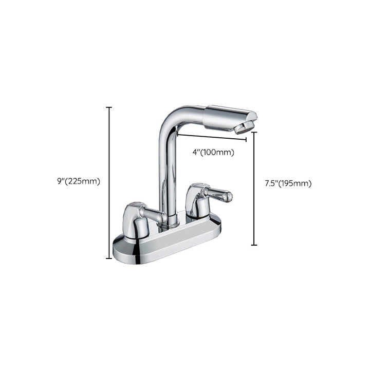 Lisslune | 2-Handle Modern Vessel Sink Faucet Three-Way Bathroom Faucet