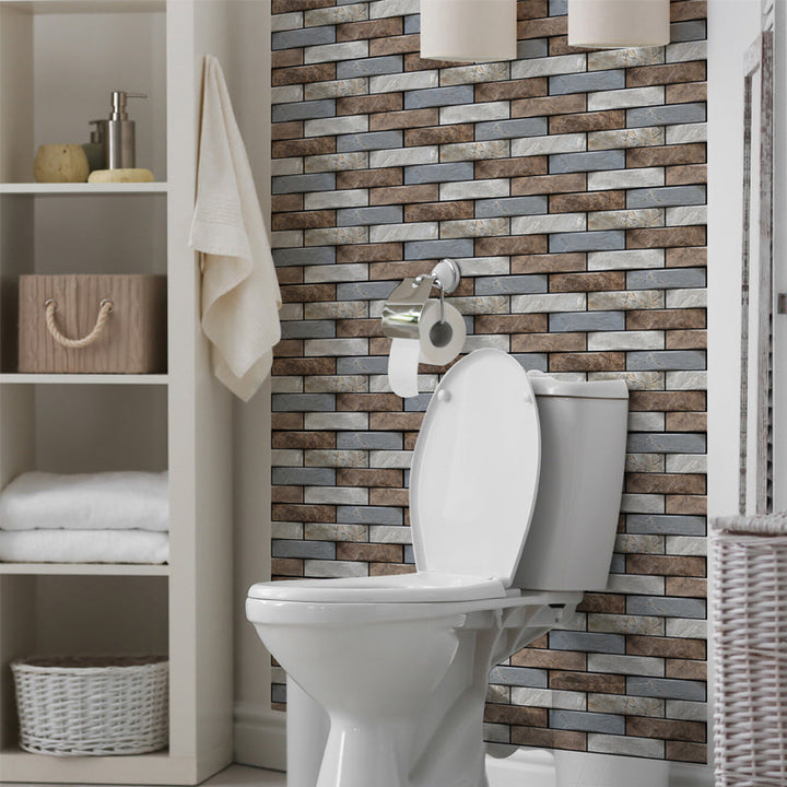 Lisslune | Modern PVC Field Tile/Single Tile Rectangular Peel and Stick Back Wall Tile