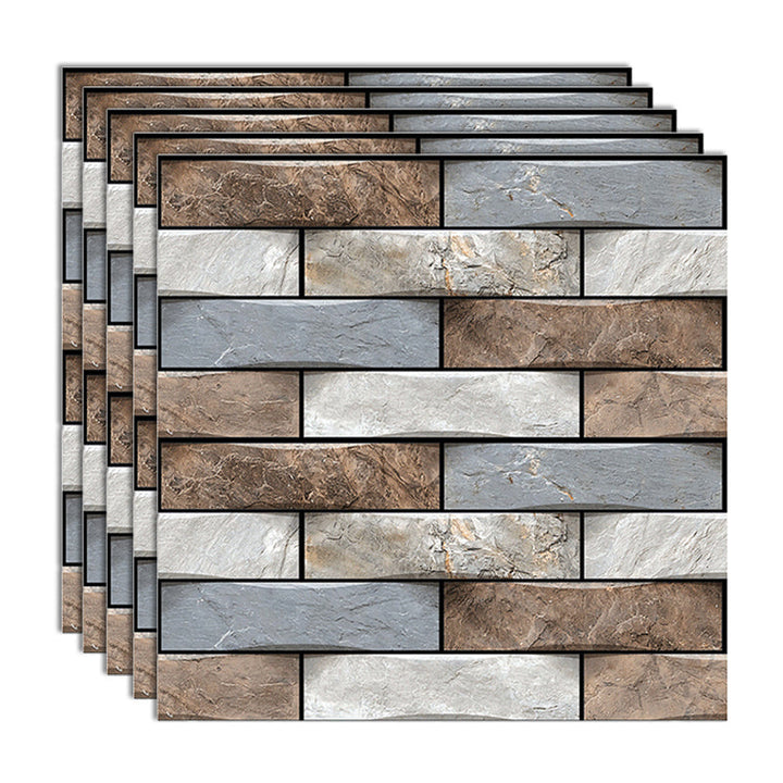 Lisslune | Modern PVC Field Tile/Single Tile Rectangular Peel and Stick Back Wall Tile