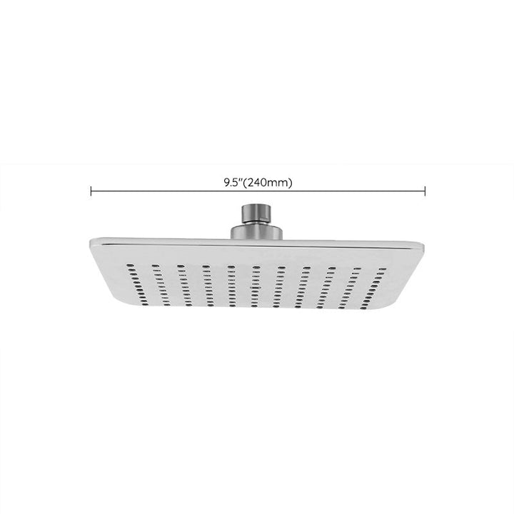 Lisslune | Chrome Square Shower Head Combination Wall Mounted and Ceiling Mounted Hand Shower
