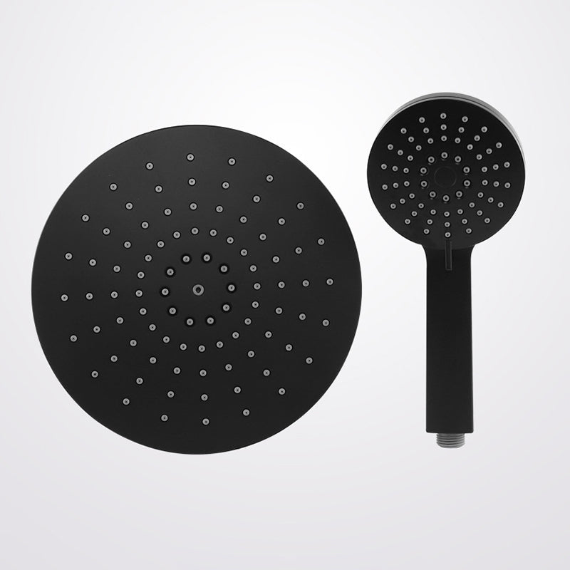 Lisslune | Contemporary Black Round Showerhead Combo Rain Shower Hand Shower