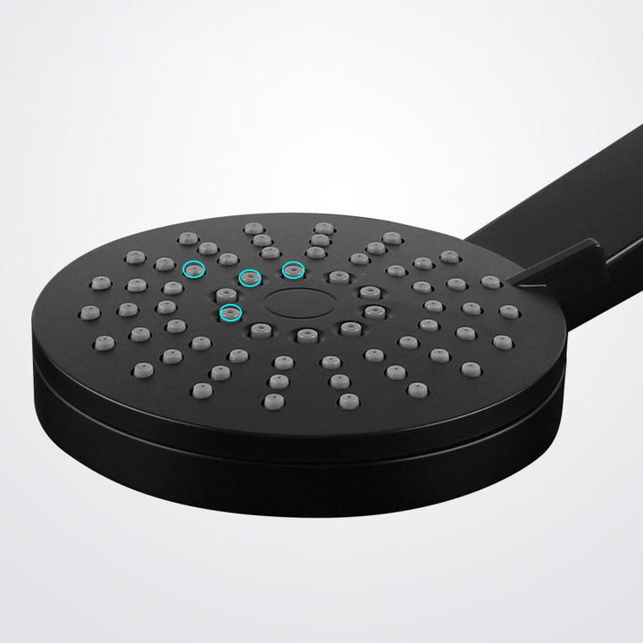 Lisslune | Contemporary Black Round Showerhead Combo Rain Shower Hand Shower