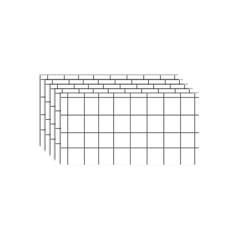 Lisslune | Rectangular Peel and Stick Back Wall Tile Modern Tile-Peel & Stick