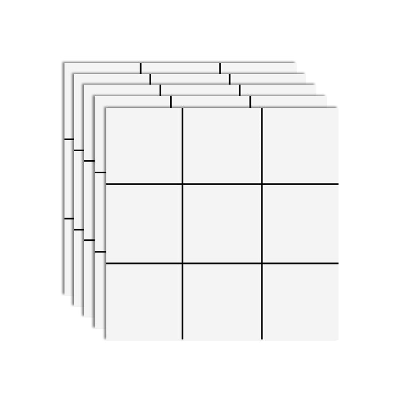 Lisslune | Modern Peel-and-Stick Tiles Vinyl Field Tile Square 5-Pack Peel & Stick Field Tile