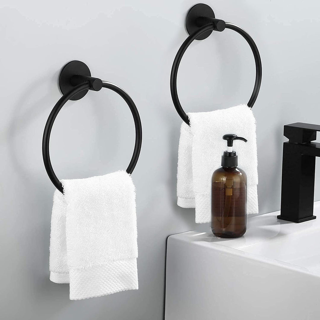 Lisslune | Traditional Bathroom Hardware Accessory Set Towel Ring/Bathrobe Hook/Towel Bar