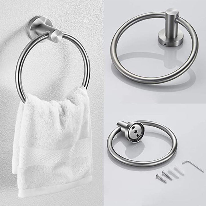 Lisslune | Traditional Bathroom Hardware Accessory Set Towel Ring/Bathrobe Hook/Towel Bar