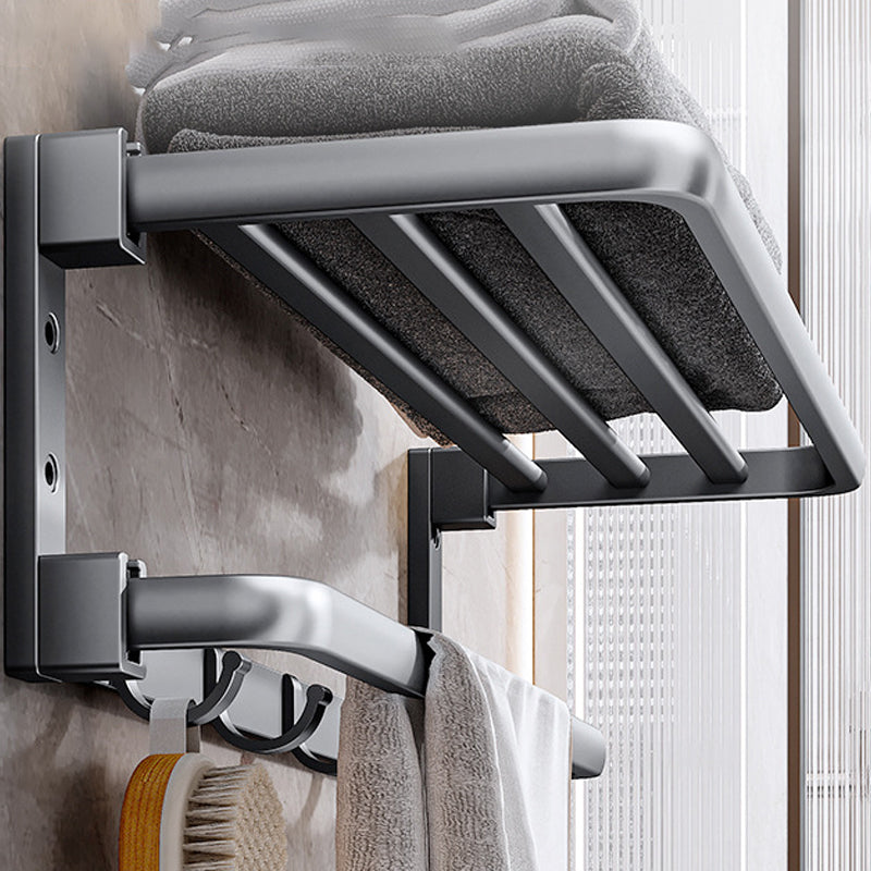 Lisslune | Modern Bathroom Accessory Hardware Set Gray Towel Bar Bathroom Shelf Bathroom Hardware Set