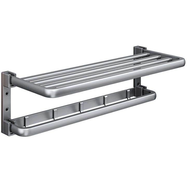Lisslune | Modern Bathroom Accessory Hardware Set Gray Towel Bar Bathroom Shelf Bathroom Hardware Set
