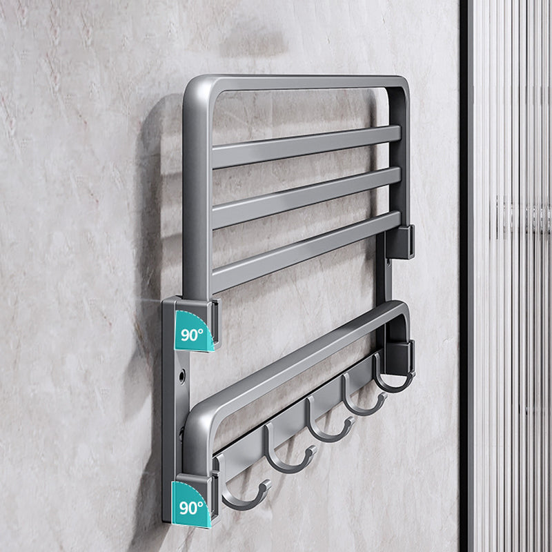 Lisslune | Modern Bathroom Accessory Hardware Set Gray Towel Bar Bathroom Shelf Bathroom Hardware Set