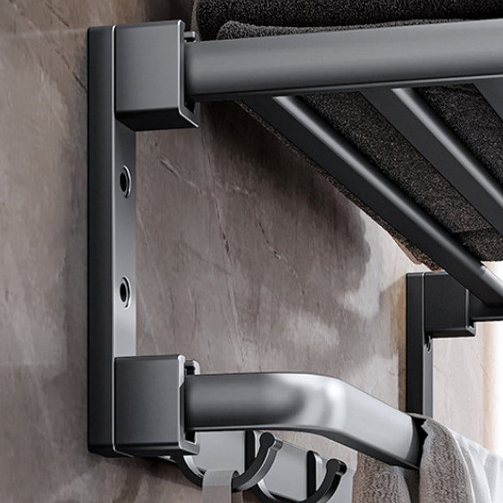 Lisslune | Modern Bathroom Accessory Hardware Set Gray Towel Bar Bathroom Shelf Bathroom Hardware Set