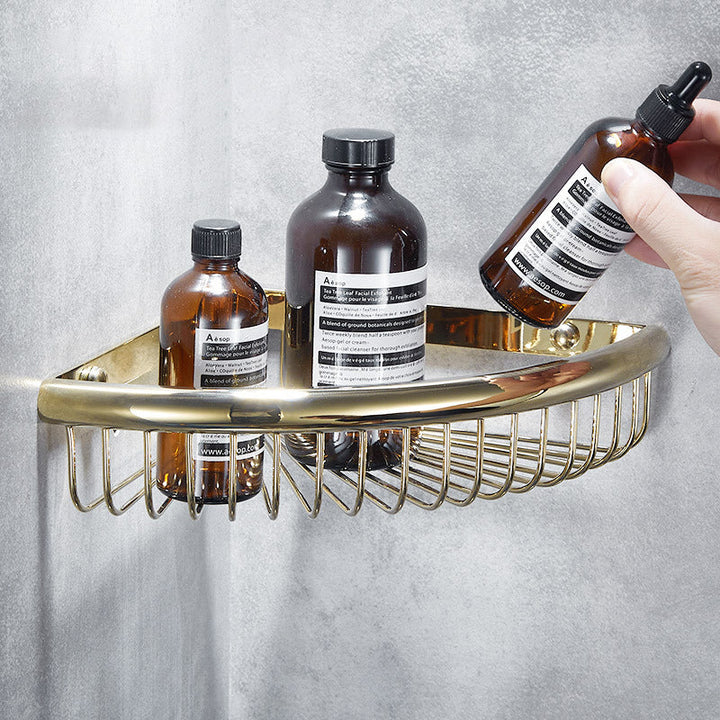 Lisslune | Traditional Brass Bathroom Accessories Set Bathroom Shelf Bathroom Accessories Set