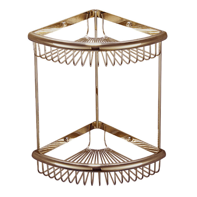 Lisslune | Traditional Brass Bathroom Accessories Set Bathroom Shelf Bathroom Accessories Set