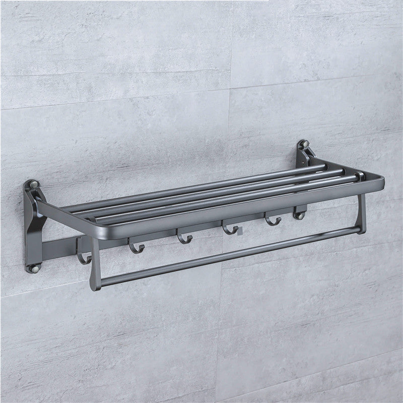 Lisslune | Matt gray bathroom accessory set bathroom shelf/towel holder & paper holder included