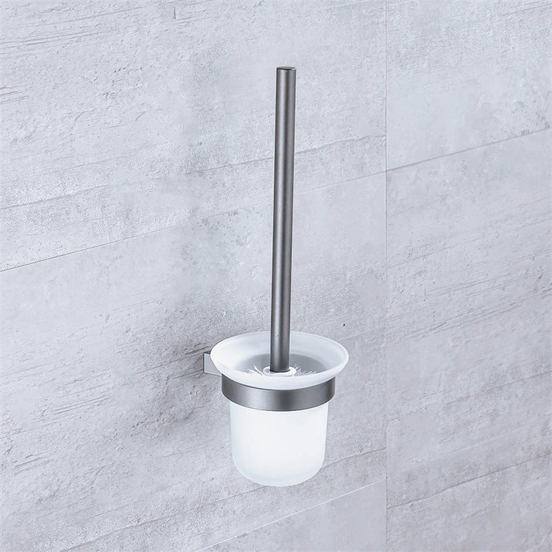 Lisslune | Matt gray bathroom accessory set bathroom shelf/towel holder & paper holder included
