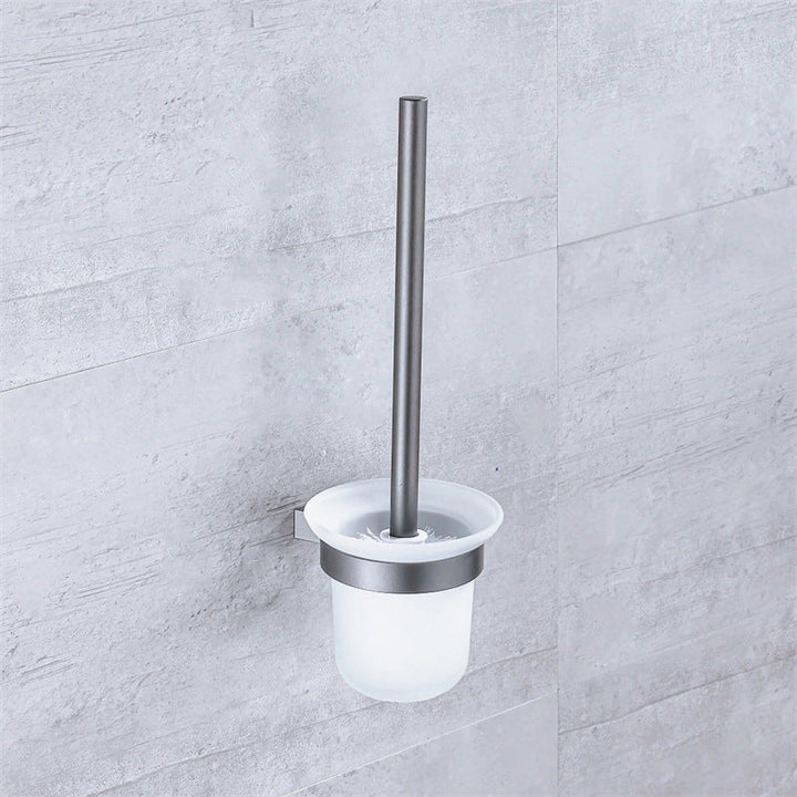 Lisslune | Matt gray bathroom accessory set bathroom shelf/towel holder & paper holder included