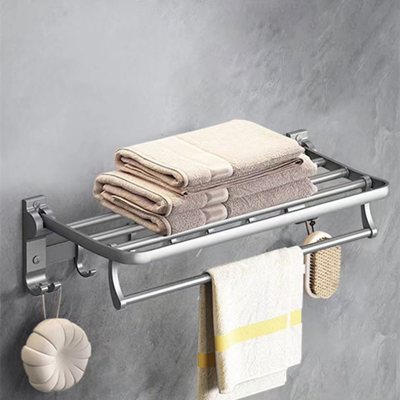 Lisslune | Matt gray bathroom accessory set bathroom shelf/towel holder & paper holder included
