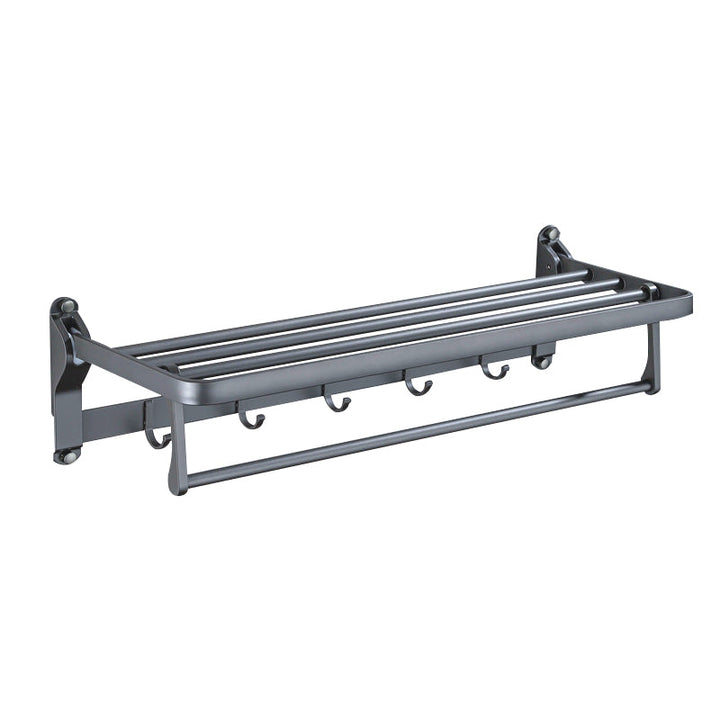 Lisslune | Matt gray bathroom accessory set bathroom shelf/towel holder & paper holder included