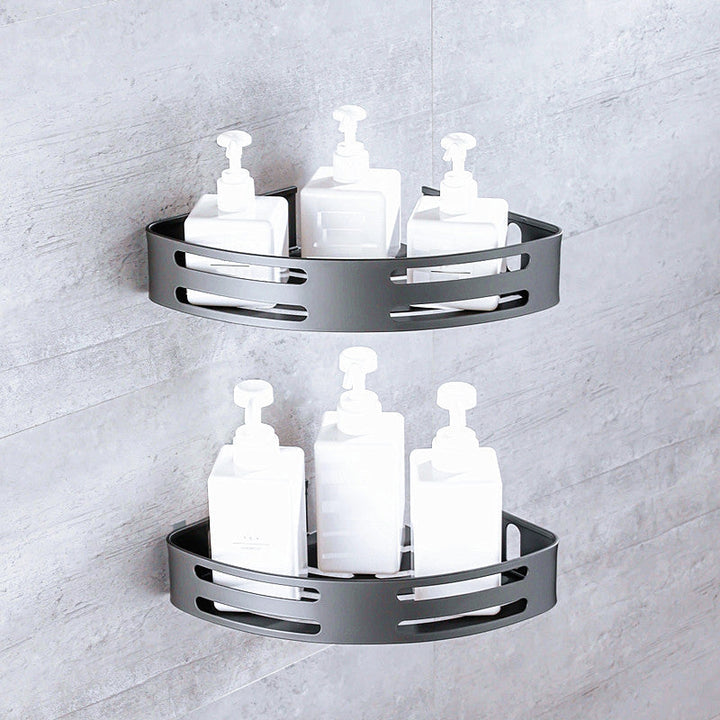 Lisslune | Matt gray bathroom accessory set bathroom shelf/towel holder & paper holder included