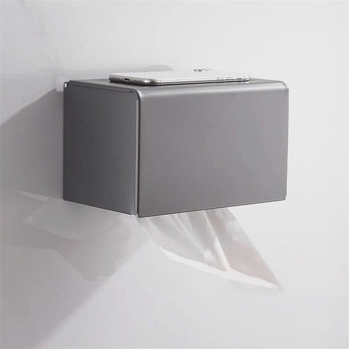 Lisslune | Matt gray bathroom accessory set bathroom shelf/towel holder & paper holder included