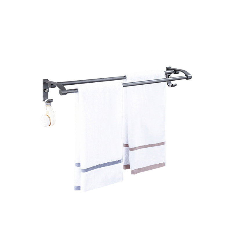 Lisslune | Matt gray bathroom accessory set bathroom shelf/towel holder & paper holder included