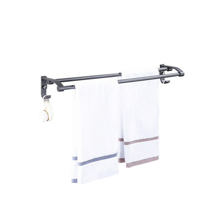 Lisslune | Matt gray bathroom accessory set bathroom shelf/towel holder & paper holder included