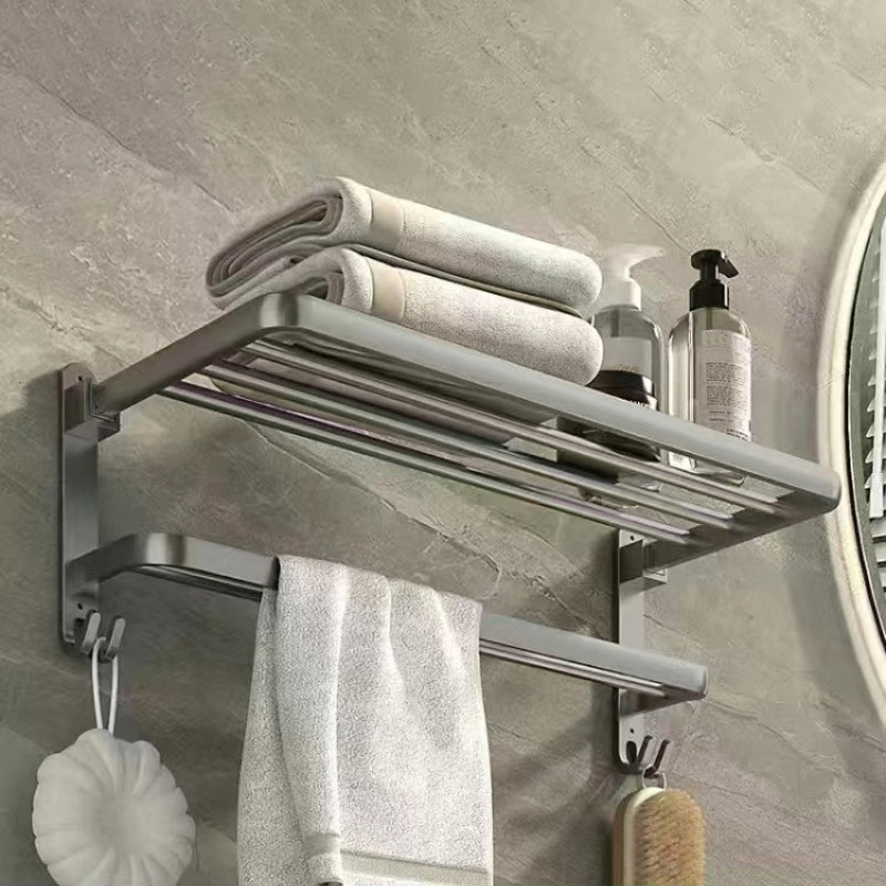 Lisslune | Matt gray bathroom accessory set bathroom shelf/towel holder & paper holder included