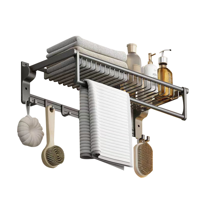 Lisslune | Matt gray bathroom accessory set bathroom shelf/towel holder & paper holder included