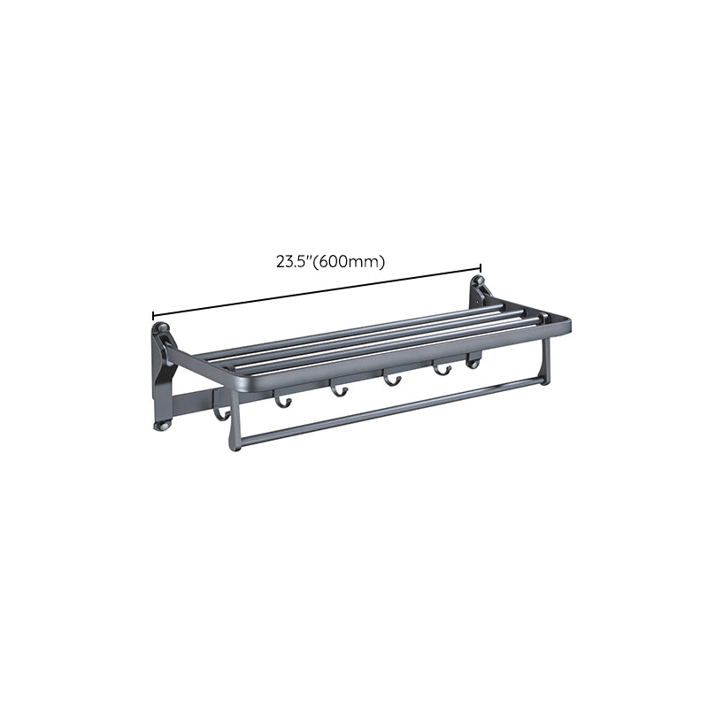 Lisslune | Matt gray bathroom accessory set bathroom shelf/towel holder & paper holder included