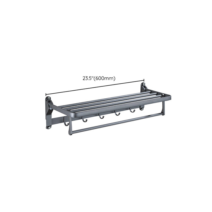 Lisslune | Matt gray bathroom accessory set bathroom shelf/towel holder & paper holder included