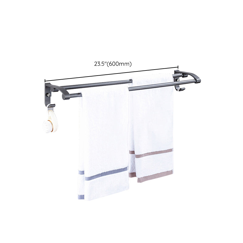 Lisslune | Matt gray bathroom accessory set bathroom shelf/towel holder & paper holder included