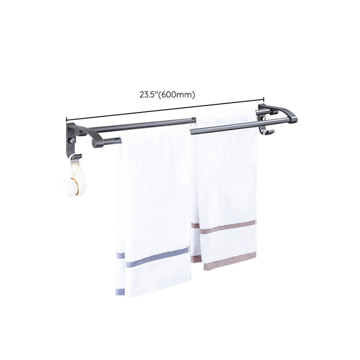 Lisslune | Matt gray bathroom accessory set bathroom shelf/towel holder & paper holder included