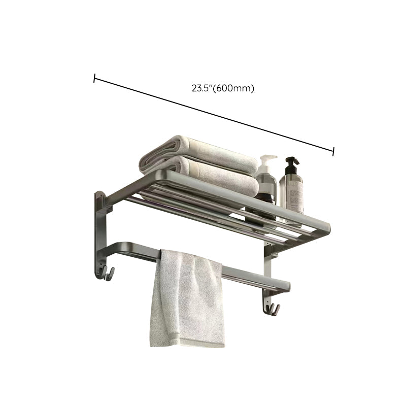 Lisslune | Matt gray bathroom accessory set bathroom shelf/towel holder & paper holder included
