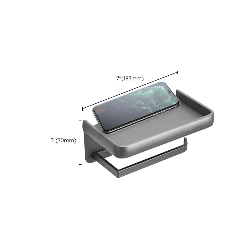 Lisslune | Matt gray bathroom accessory set bathroom shelf/towel holder & paper holder included
