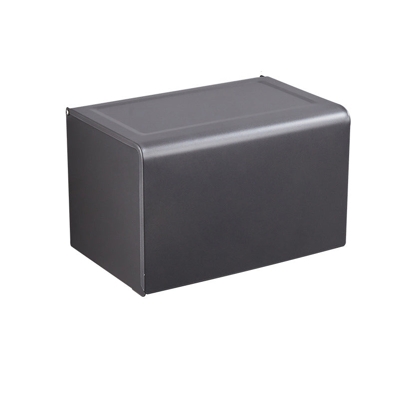 Lisslune | Modern Bathroom Accessory Set Matte Black/Grey Bathroom Shelf/Towel Holder & Paper Holder