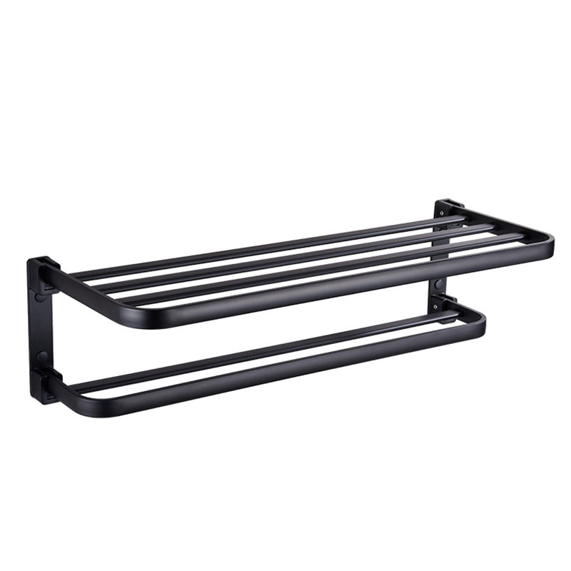 Lisslune | Modern Bathroom Accessory Set Matte Black/Grey Bathroom Shelf/Towel Holder & Paper Holder
