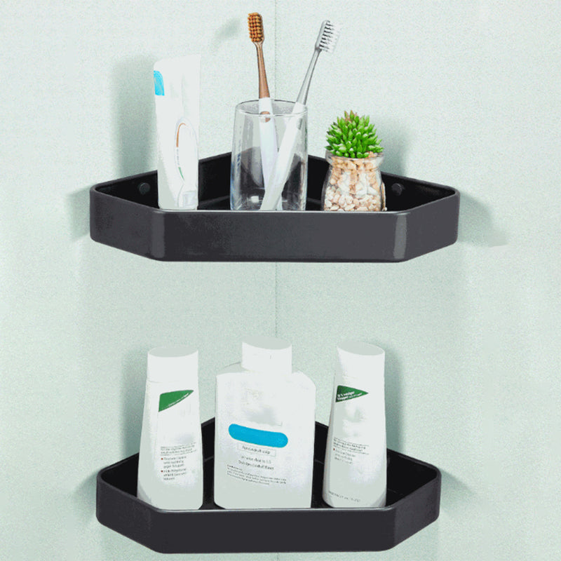 Lisslune | Modern Bathroom Accessory Set Matte Black/Grey Bathroom Shelf/Towel Holder & Paper Holder